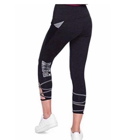 Pink By Victorias Secret Bling Sequins Yoga Legging  Size Xsmall.NWT - Picture 1 of 15